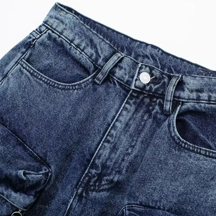 Calça Cargo Jeans Feminina Trellor