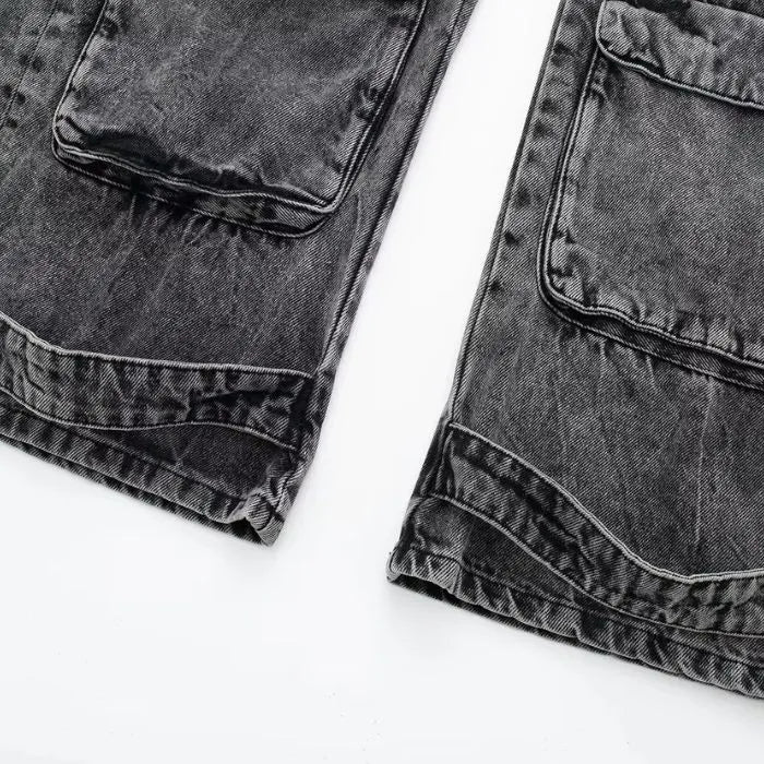 Calça Cargo Jeans Feminina Trellor