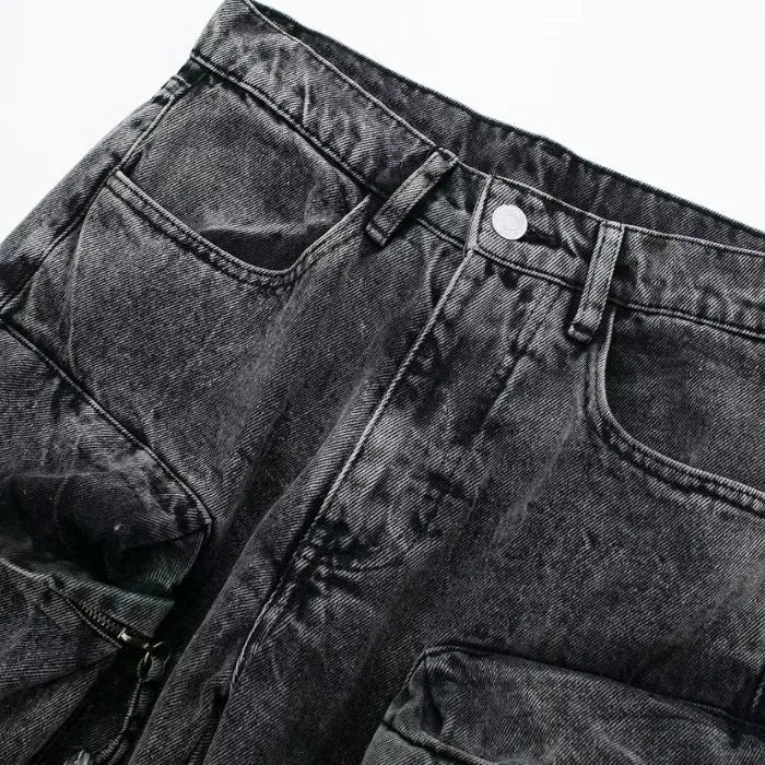 Calça Cargo Jeans Feminina Trellor